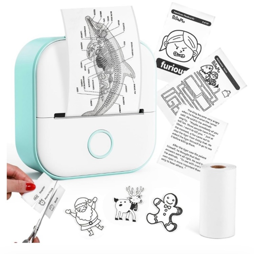 Phomemo T02 Inkless Mini Printer and Phomemo 53mm Thermal Paper for T02丨3 Rolls